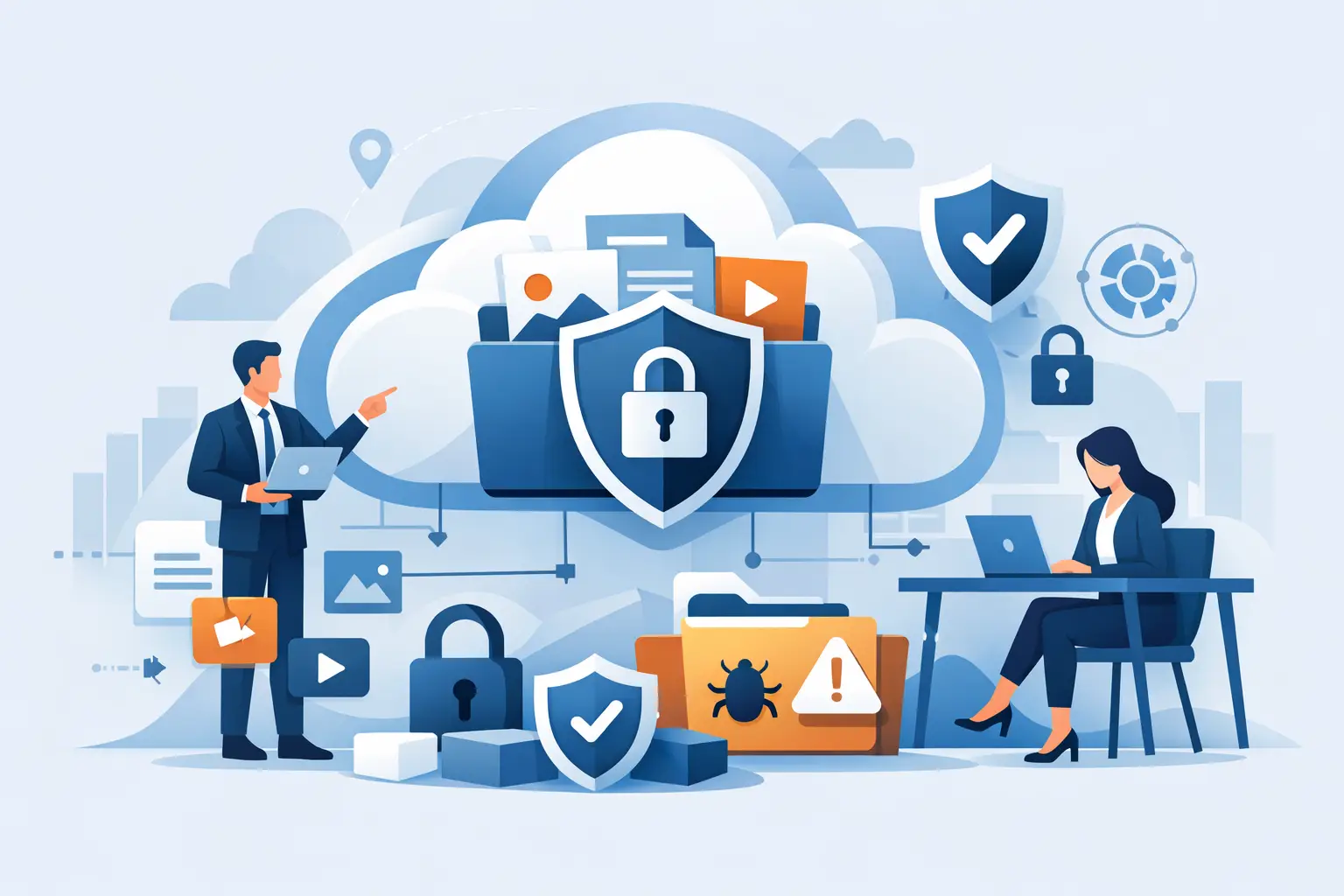 אחסון ושיתוף קבצים לעסקים בלי סיכונים