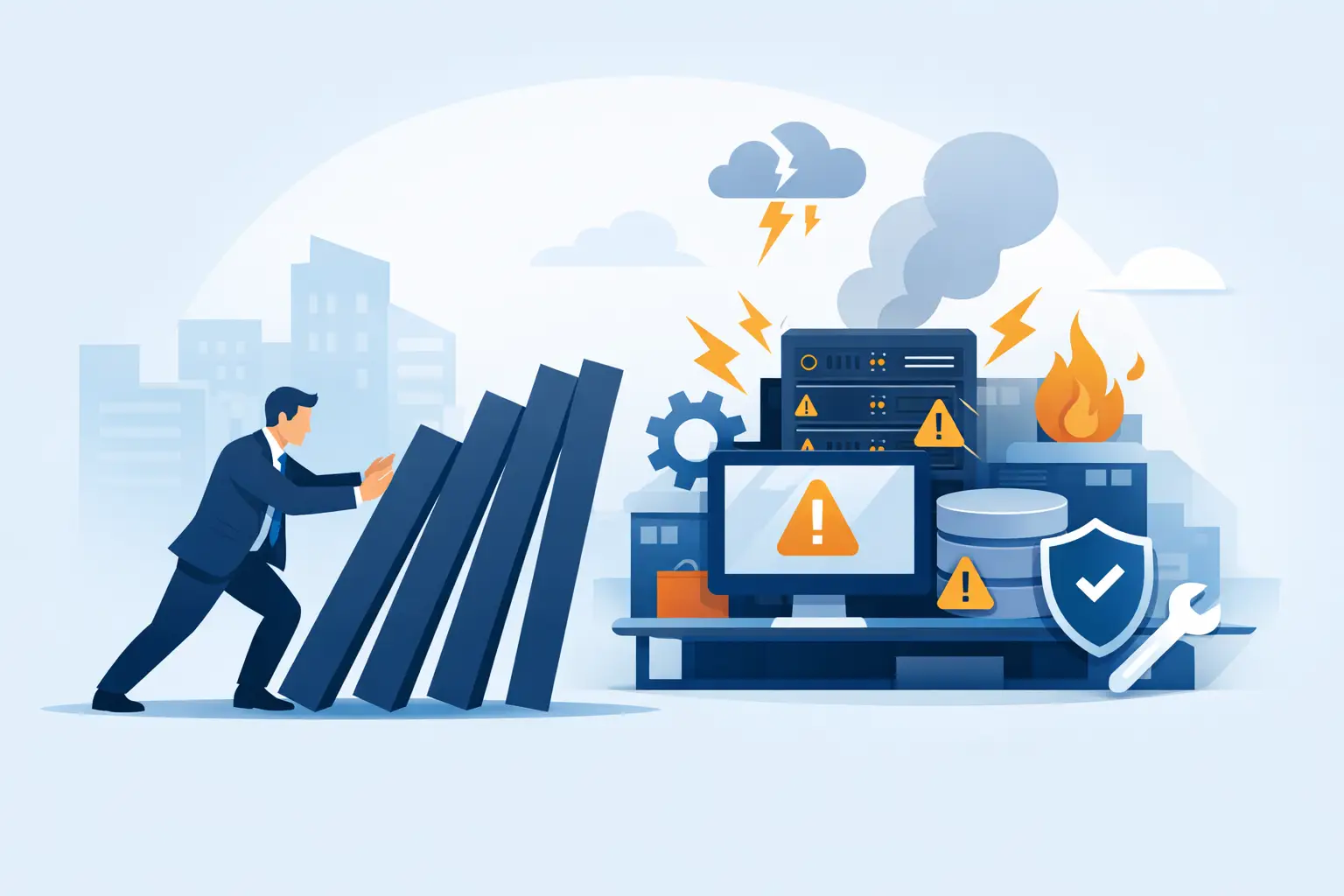 איך למנוע השבתת מערכות בעסק בפועל