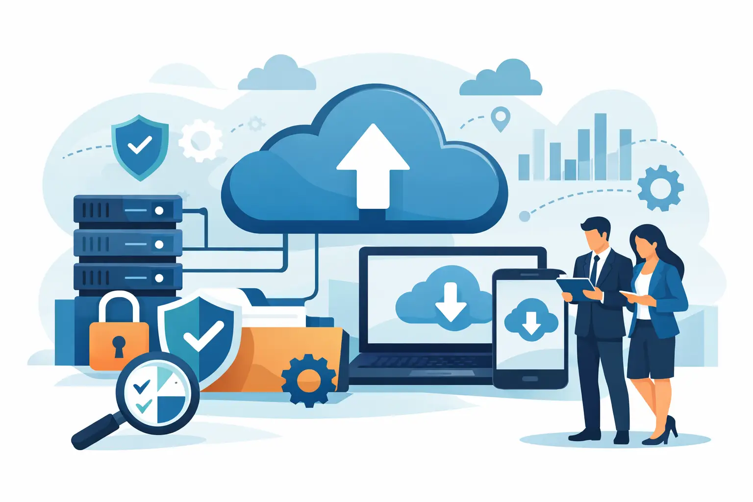 גיבוי בענן לעסקים: מה באמת חשוב לבדוק