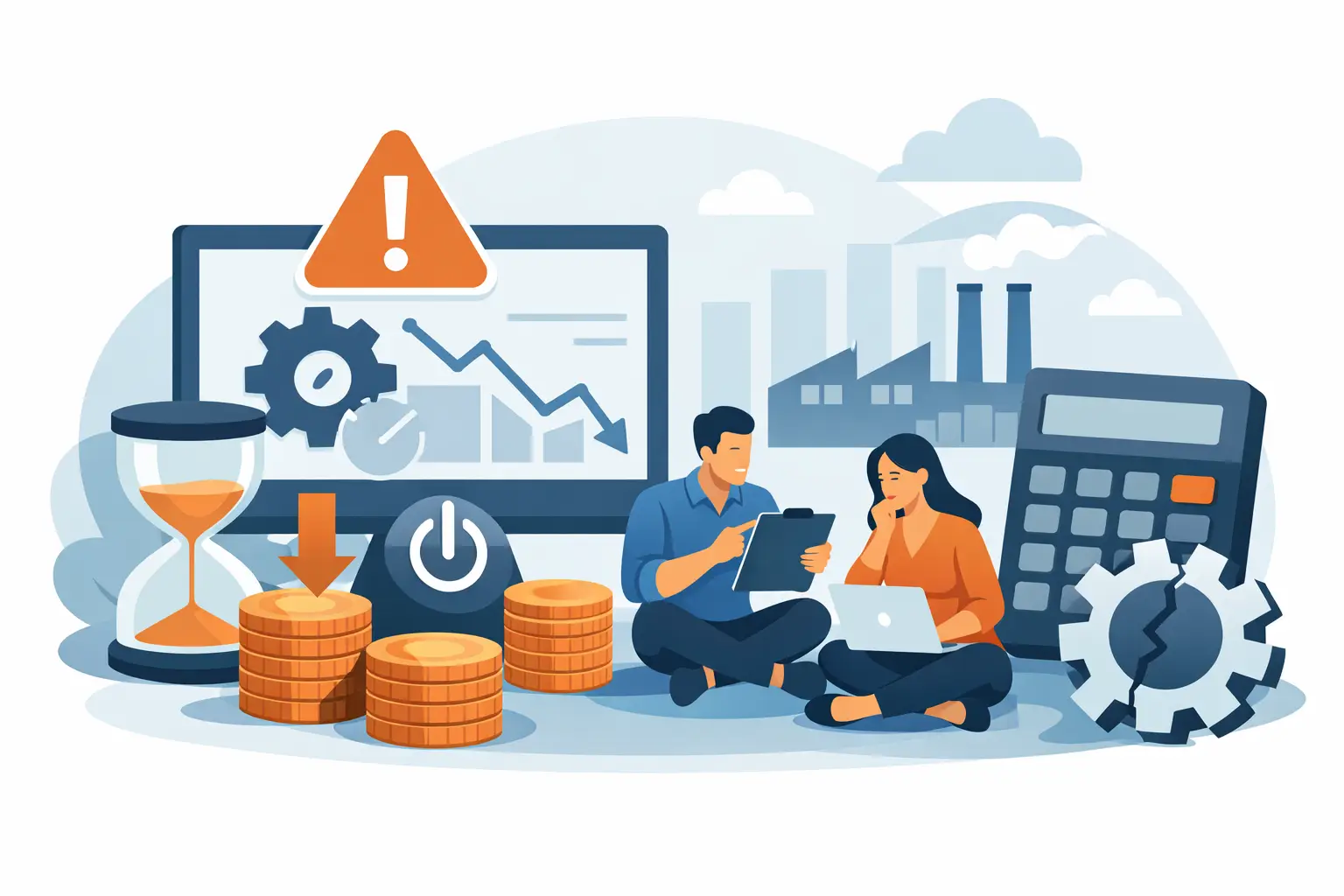 מחשבון עלות השבתה לעסק - איך מחשבים נכון