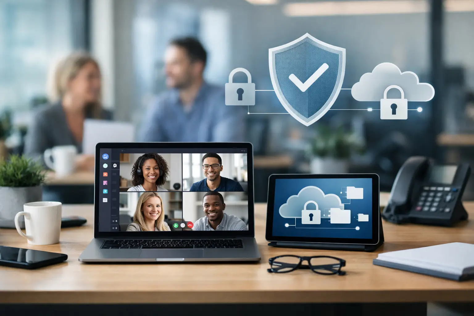 Microsoft Teams לעסקים לעבודה בטוחה ומסודרת